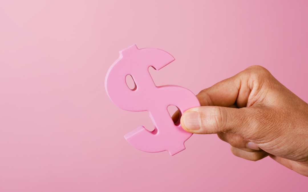 sfondo rosa con simbolo dei dollari